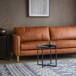 Osmond Brown Leather Sofa